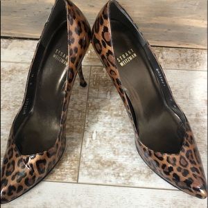 Stuart Weitzman...... patent leopard heels